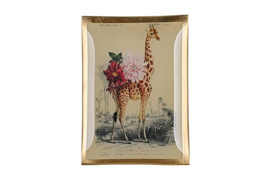 Dekotablet Glas Giraffe