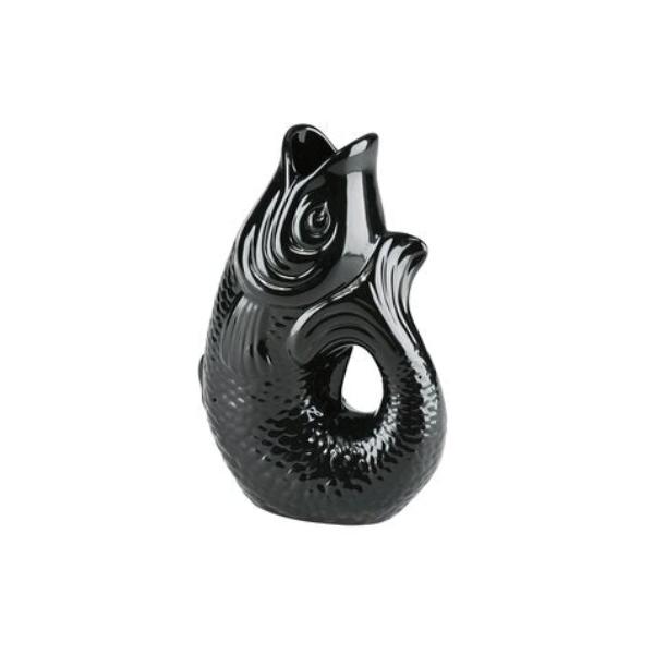 Gift Company - Fischvase Monsieur Carafon – Schwarz, 1,2L