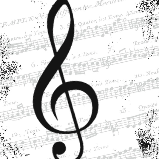 ppd - I love Music Notenschlüssel Napkin 33x33
