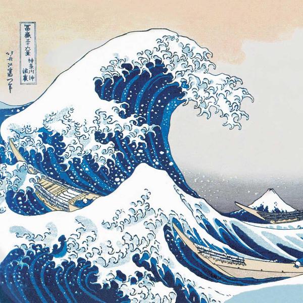 ppd The Great Wave Napkin 33x33 – Serviette mit der großen Welle – Kunst-Design für elegante Dinnerpartys