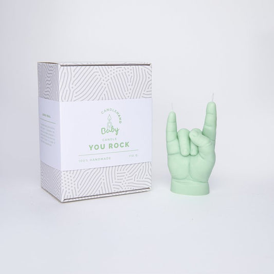 CandleHand - Baby YOU ROCK Grün - Drei & Vierzig Concept Store