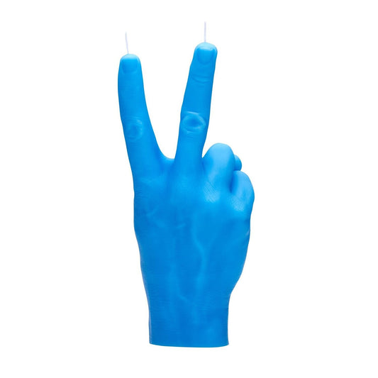 CandleHand PEACE - Peace Kerze Blau - Drei & Vierzig Concept Store