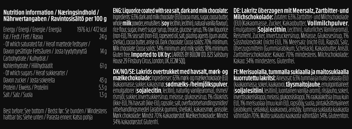 Lakrids by Bülow Dänische Gourmet-Lakritze - F DARK & SEA SALT