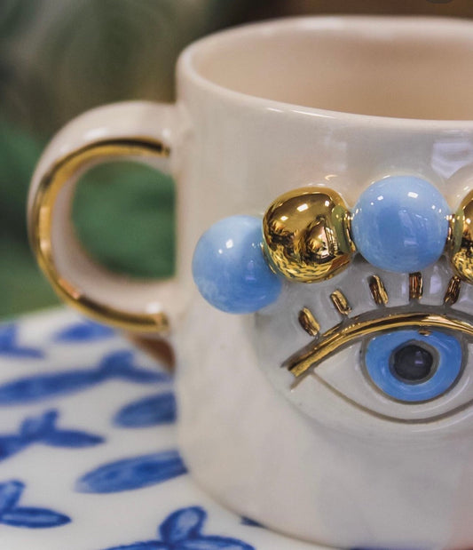 Mine Pottery - Evil Eye Keramik Tasse