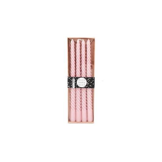 Housevitamin B.V. Twisted Kerzen 4 Stück - Pink 30cm - Drei & Vierzig Concept Store