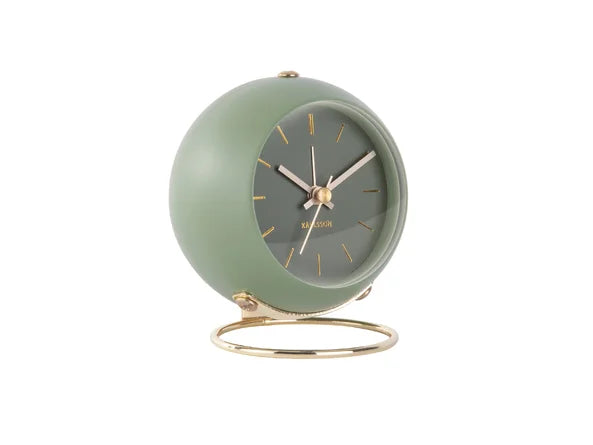 Karlsson - Wecker Globe Moss Green - Drei & Vierzig Concept Store