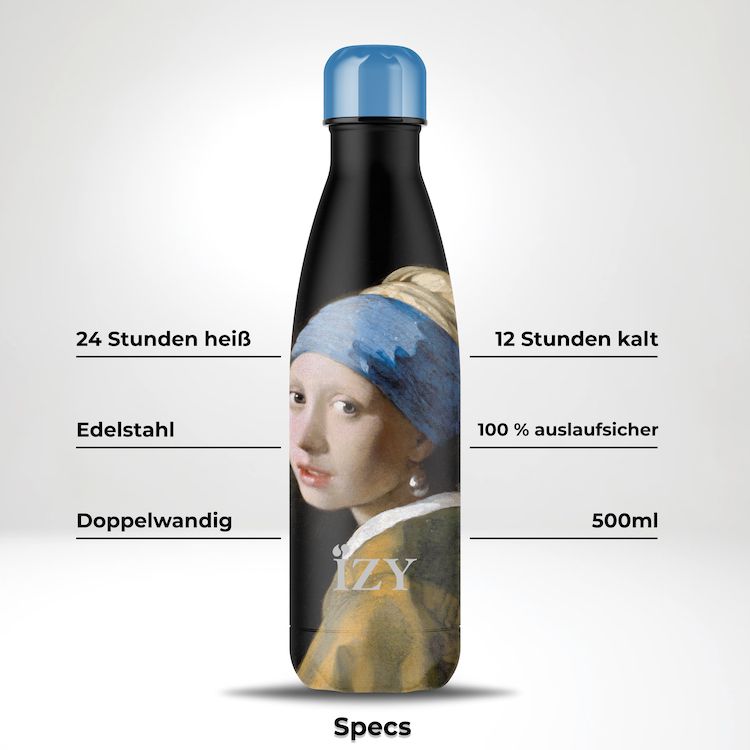 Izy Bottles - Mädchen mit Perlenohrring 500ml