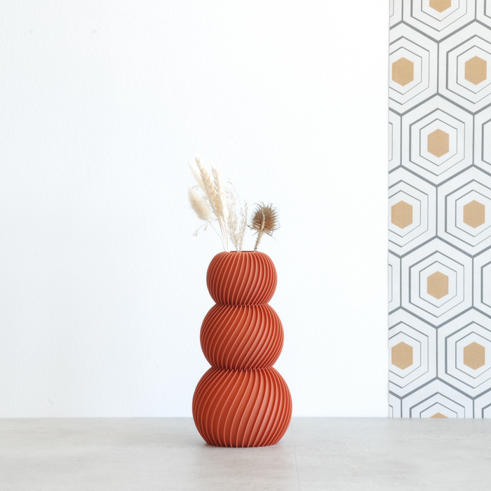 FLAMANT TWIST Vase für Trockenblumen mit elegantem Design und geschwungenen Formen, perfekt für die stilvolle Dekoration