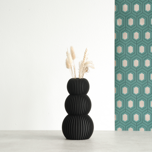 MK l'atelier Flamingo Twist Vase für Trockenblumen Ebène - Drei & Vierzig Concept Store