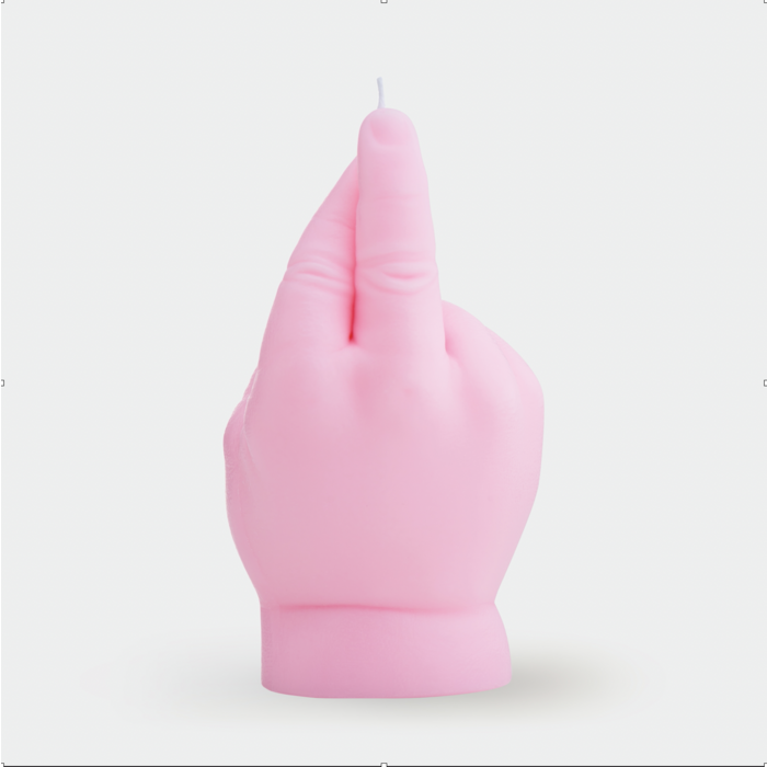 Design Kerzen von CandleHand Babyfinger in Pink Rückseite