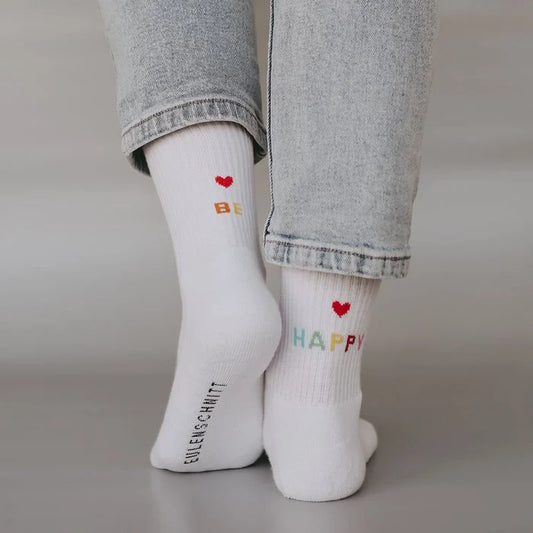 Eulenschnitt Socken Be Happy