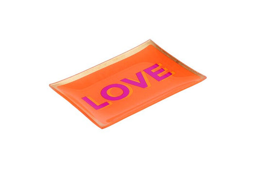 Gift Company Love Plates, Glasteller M - Love - Drei & Vierzig Concept Store