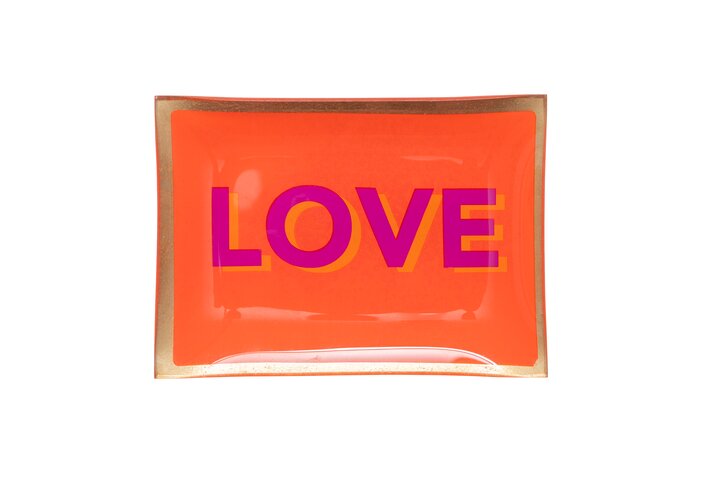 Gift Company Love Plates, Glasteller M - Love - Drei & Vierzig Concept Store