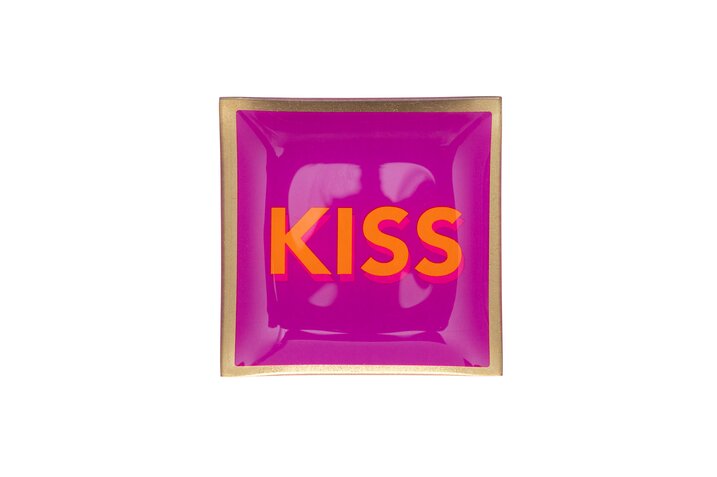 Gift Company - Love Plates, Glasteller S - Kiss - Drei & Vierzig Concept Store