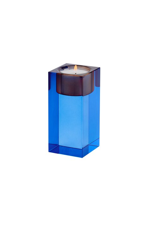 Gift Company - Teelichthalter M - Blau/Orange - Drei & Vierzig Concept Store
