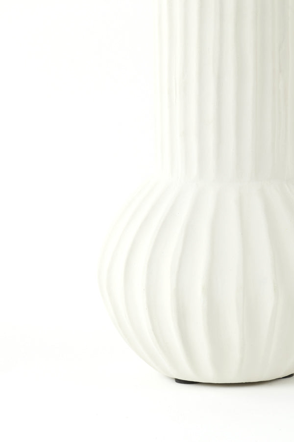 Light & Living Feyo Keramikvase Ø14x26 crème - Drei & Vierzig Concept Store