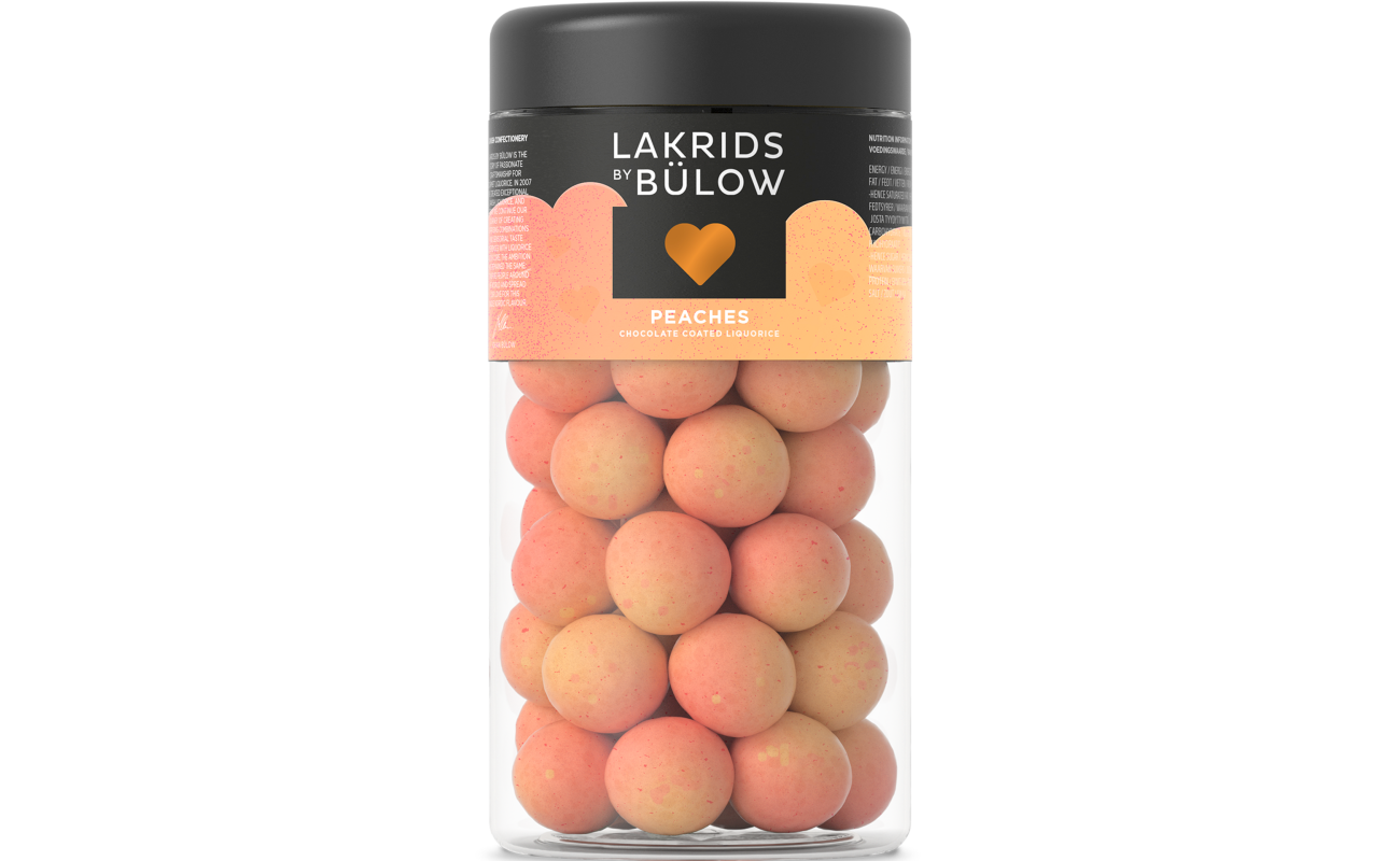 Lakrids by Bülow Peaches 295g - Fruchtig, süß mit Lakritz