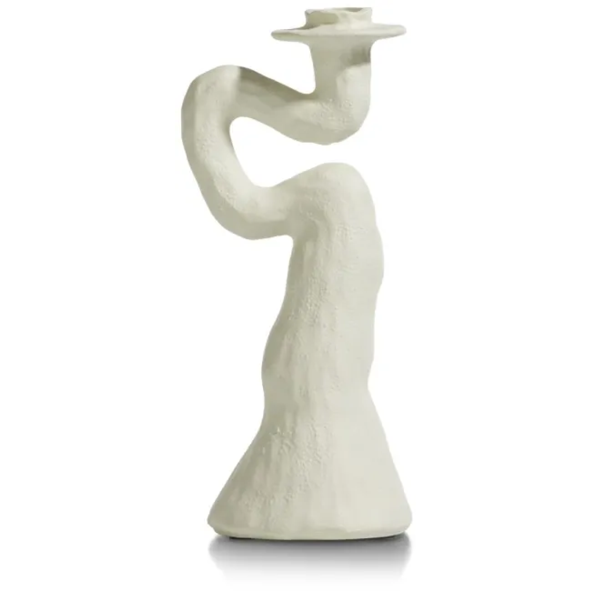 Weißer Kerzenhalter aus Polyresin, 30 cm hoch – Modell Debra von COCOmaison
